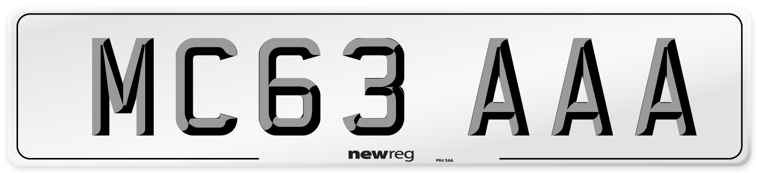 MC63 AAA Number Plate from New Reg